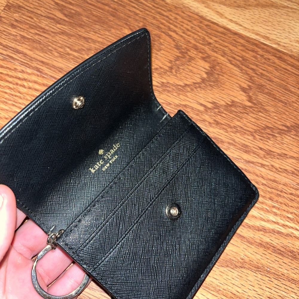 Black Katespade Keychain Wallet